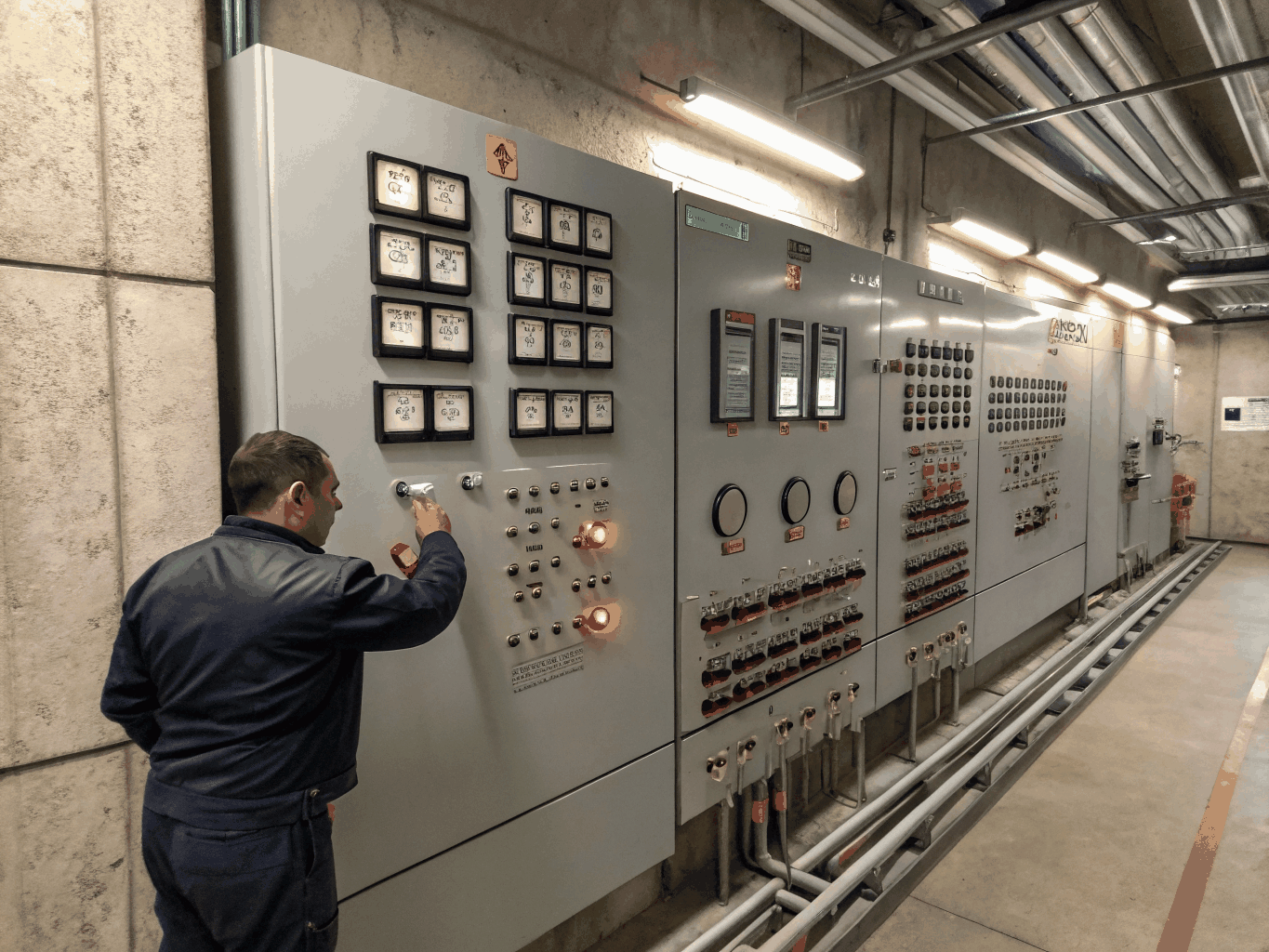 Electrical Control Panel with LEDs